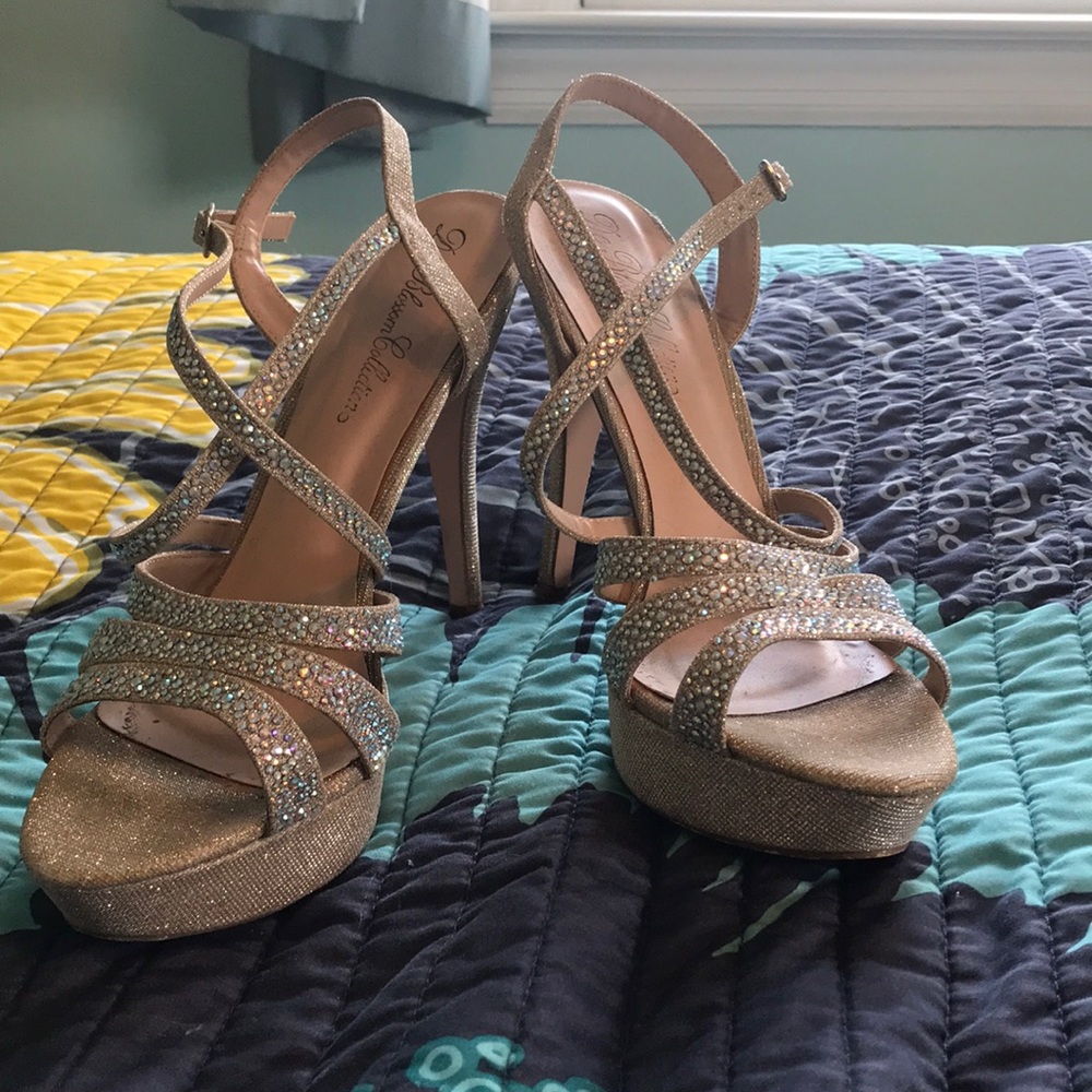 Soft pink and studded heels ( Gently used )